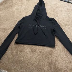 Buffbunny collection Jasmine cropped black hoodie
